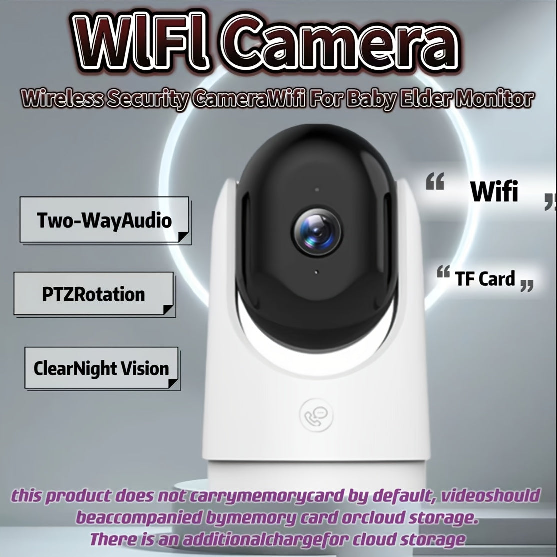 Introducing the 1pc YIIYRY 1080P HD security camera: experience full color night vision, remote voice control, and motion detection with cloud storage capabilities. Powered by USB, this camera is the ultimate home security solution for monitoring your