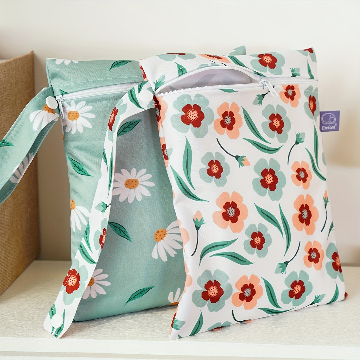 Get 2 adorable Waterproof Diaper Bags with Cute Cartoon Prints, perfect for on-the-go use. An ideal gift for Christmas, Halloween, Thanksgiving, New Year's, or Valentine's Day.