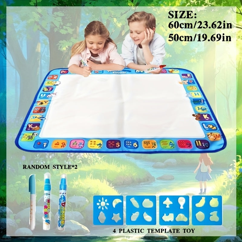 59.99cm*50.01cm Magical Water canvas: Cognitive recognition water writing cloth for inspiring creativity and hands-on ability. Ideal gift for holidays and birthdays.