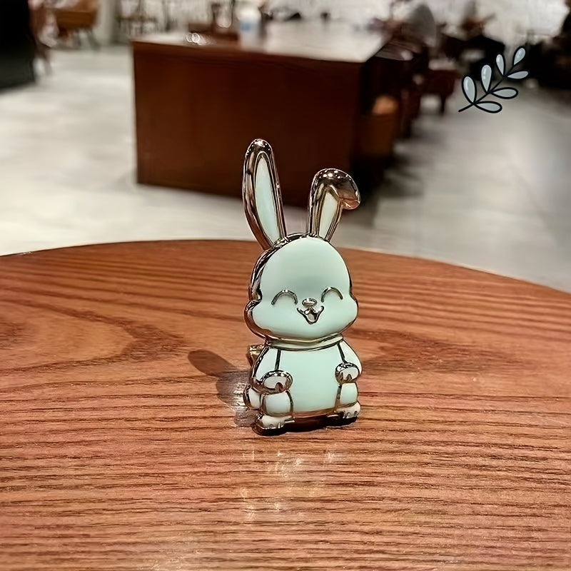 Foldable, ultra-thin cartoon rabbit mobile phone case bracket for hands-free viewing