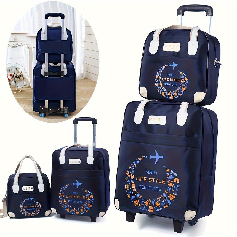 Lightweight large luggage case with shoulder storage bag, versatile duffle bags for women.