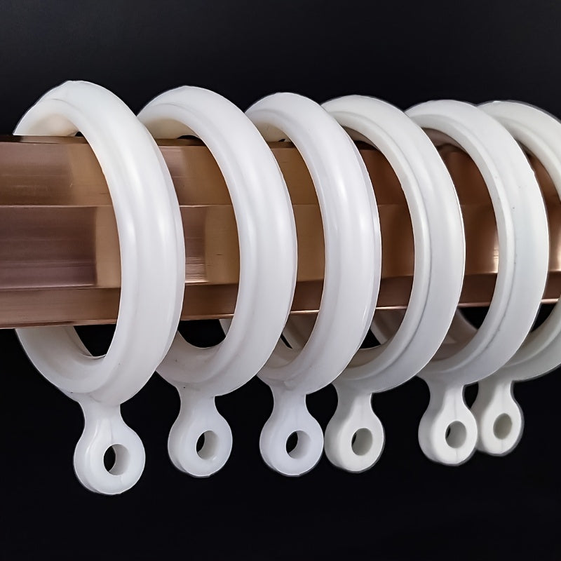 20 Durable Plastic Curtain Hooks - Reinforced Rings for Hanging Bed Curtains, Drapes, and Window Treatments