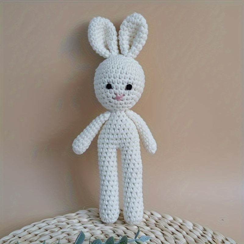 Handmade Crochet Baby Bunny Plush Toy: Ideal Present for Babies and Young Children