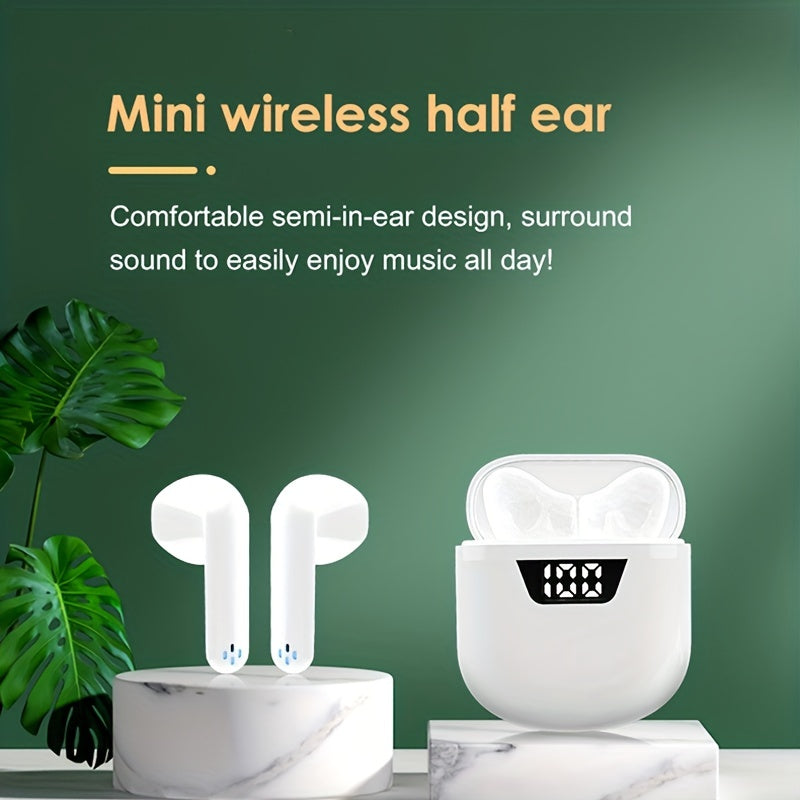 Sports wireless earbuds with microphone for Android and iOS phones.