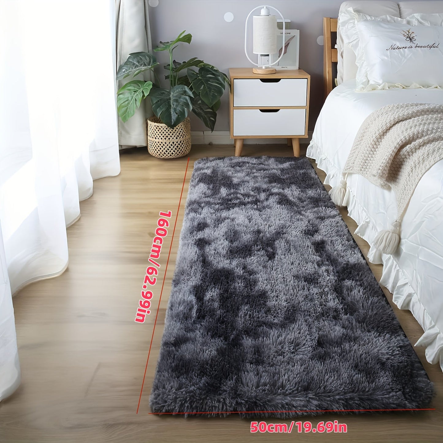 Indulgent SoftTouch Faux Fur Area Rug - Luxuriously Plush, Non-Slip, Strong, and Simple to Wash by Hand - Ideal for Enhancing Bedroom, Living Room, or Home Office Décor