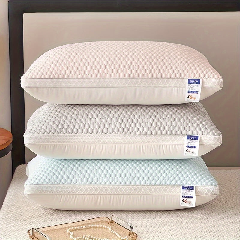 2-Pack Pillows: Cooling Tofu Pillow for Relaxing Sleep, Neck Support. Casual Style, Machine Washable, Polyester Cover & Fill. Ideal for Home, Bedroom, Hotel. Perfect Gift for All Seasons.