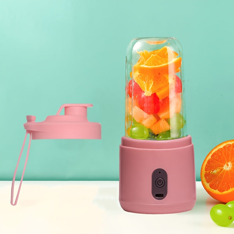 Experience the convenience of the RZSYZH Portable Blender - Rechargeable via USB, Featuring a Powerful Motor for Perfect Smoothies & Shakes, Suitable for Home, Office, and On-the-Go Use