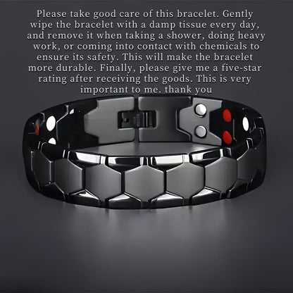 Stylish Unisex Titanium Steel Bracelet with Boho Inspiration, Multi-functional Magnet-Free Energy Wristband, Hypoallergenic, Waterproof, Long-lasting Fashion Statement - Perfect for Gifting to Loved Ones