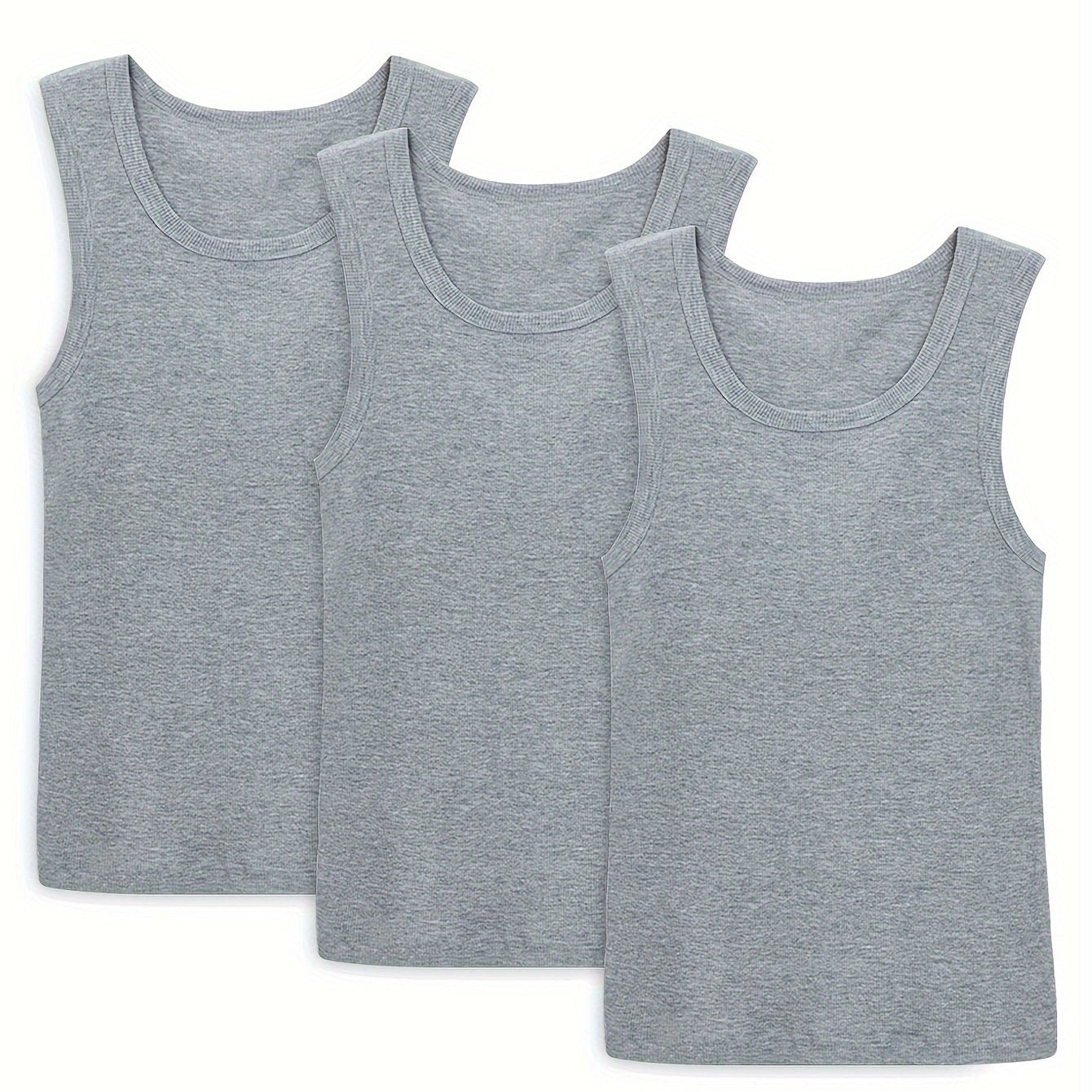 3 pieces of men's cotton tank vests for sports, comfortable clothing