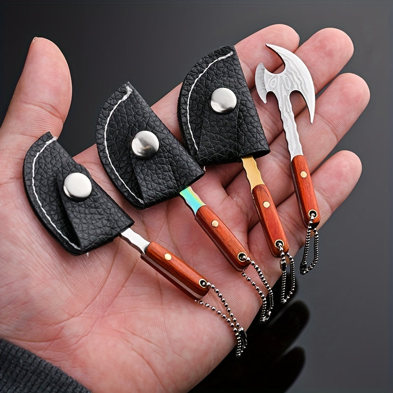 Unlock the potential of your outdoor adventures with this compact Men's outdoor keychain tool. This non-folding EDC knife is perfect for small tasks and features an easy-to-use design. The mini open embroidery knife can be used as a small kitchen knife