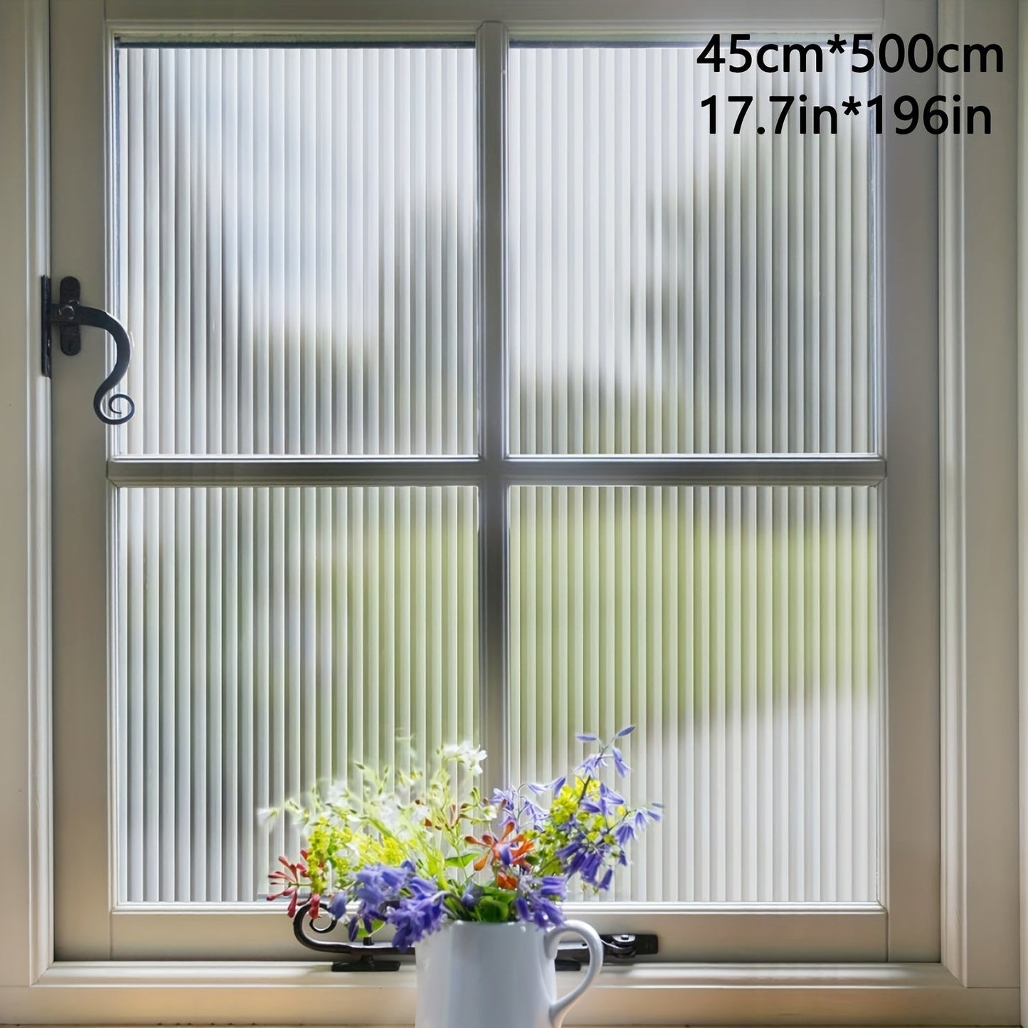 Classic Style PVC Window Film, 10mil Thickness, Static Cling Glass Sticker for Bedroom and Living Room Home Decor, 1 piece