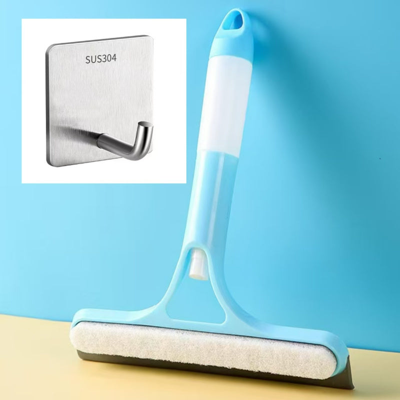 This set includes a 3-in-1 glass cleaning brush and a 304 stainless steel wall hook. It is ideal for hanging a bathroom squeegee and other small cleaning tools, making it a must-have for every household.