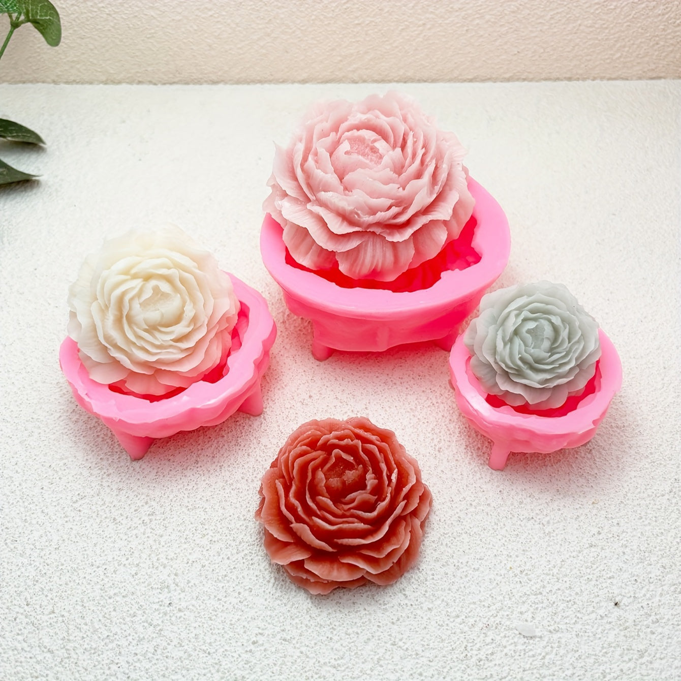 One Peony Flower Silicone Mold for DIY crafts - 1pc