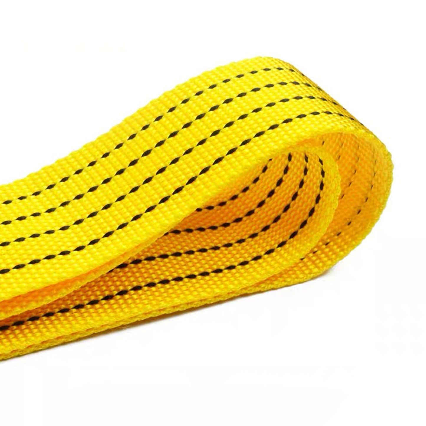 1pc Heavy Duty Iron Tow Strap with Hooks, 4m Length, 3 Ton Capacity for Secure Vehicle Towing.