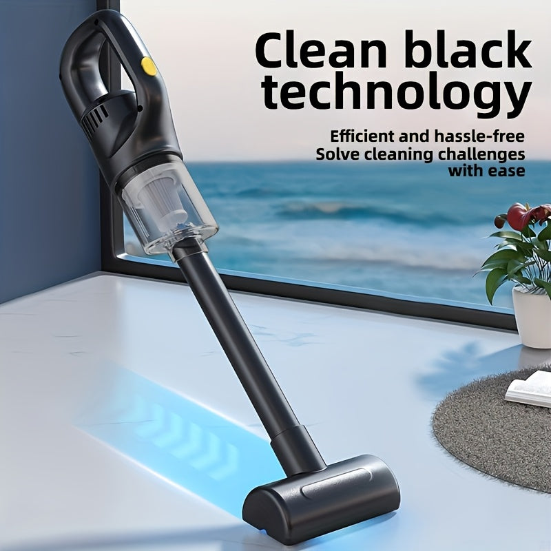 Rechargeable, high-suction cordless handheld vacuum for home, car, and office.