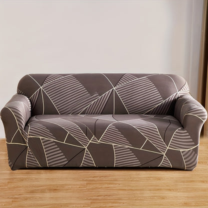 Four Seasons Printed Sofa Cover with Elastic Slipcover for Couch Protection from Cats, Ideal for Living Room or Office.