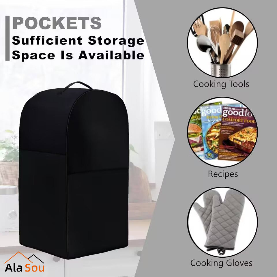 Protect your kitchen appliances with AlaSou Kitchen Appliance Covers. These covers are dust and stain resistant and come with a convenient storage bag. Perfect for stand mixers, food processors, and other appliances, these covers are designed in black