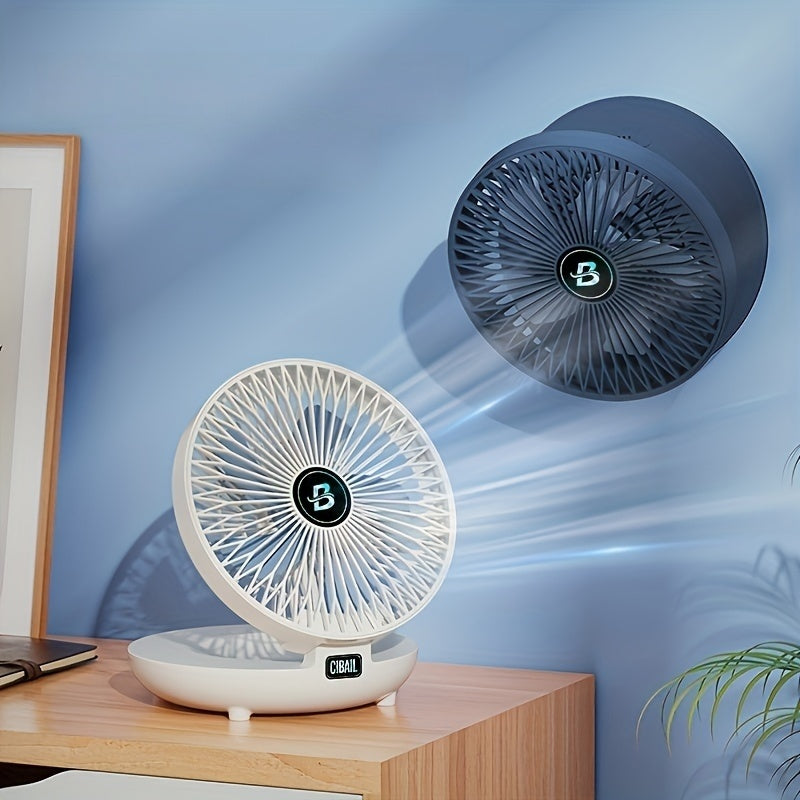 Silent, Powerful USB Fan with Versatile Design for Home, Office, and Dorms - Can be Mounted on Walls or Used on Desktops - Suitable for Indoor and Outdoor Use with Built-In Air Circulation Feature