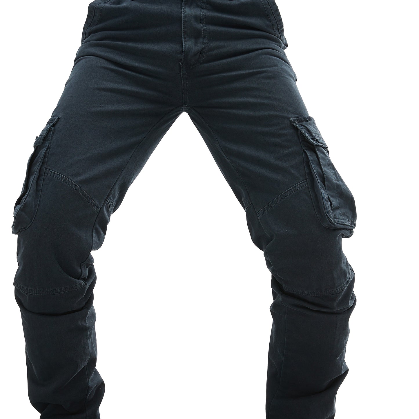 Male Cotton Cargo Pants with Multiple Pockets, Streetwear Style for Spring/Autumn