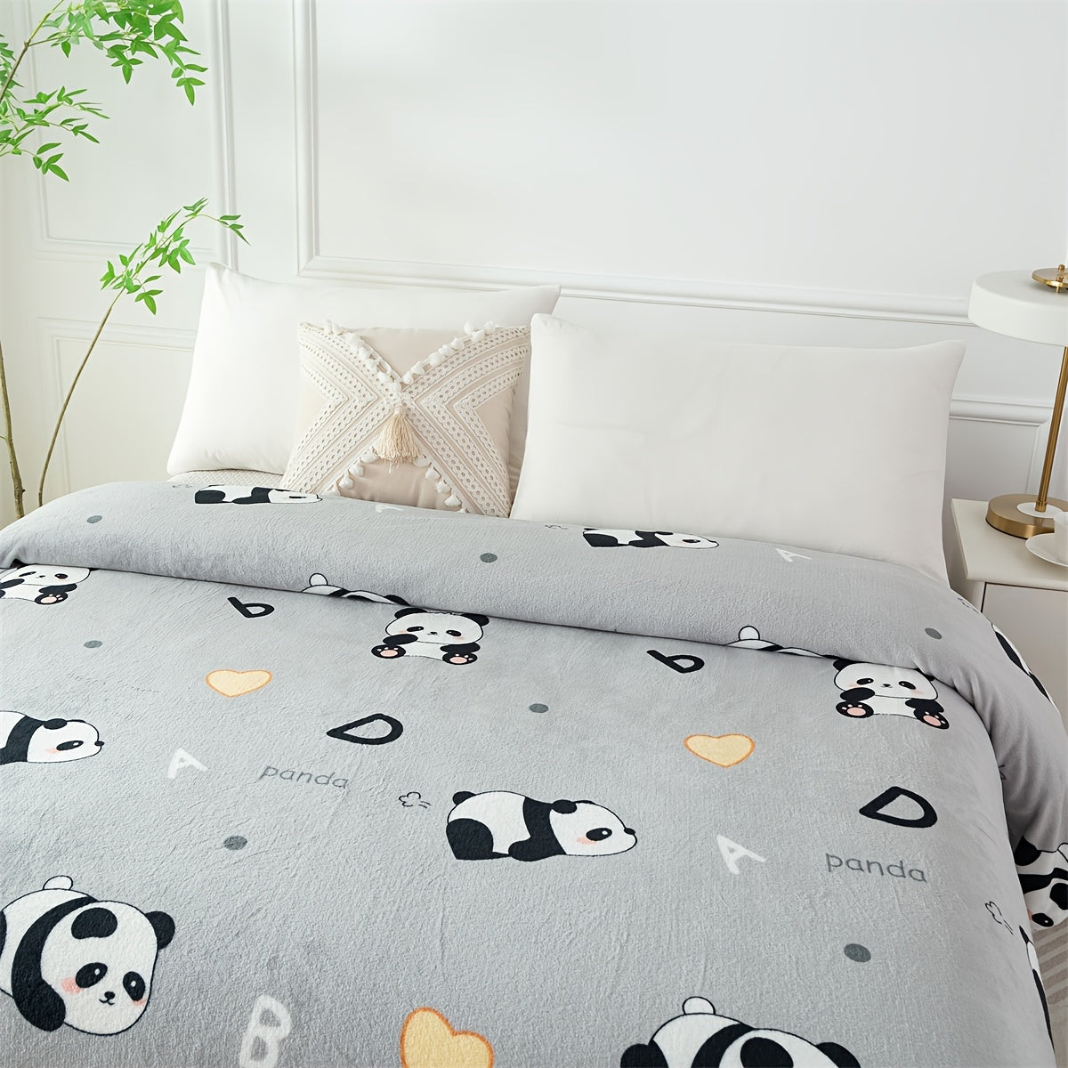 Celebrate the holidays and special occasions with our Panda Pattern Bed Blanket, perfect for Chinese New Year, Valentine's Day, Mother's Day, and Back to School!