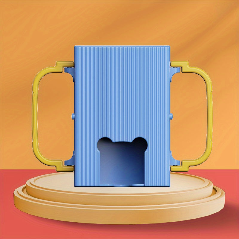 One piece of Toddler Juice Box Holder designed for adjustable use with baby, infant, and toddler milk carton cups. Perfect for drinking training, this holder can accommodate juice boxes and juice bags for toddlers.