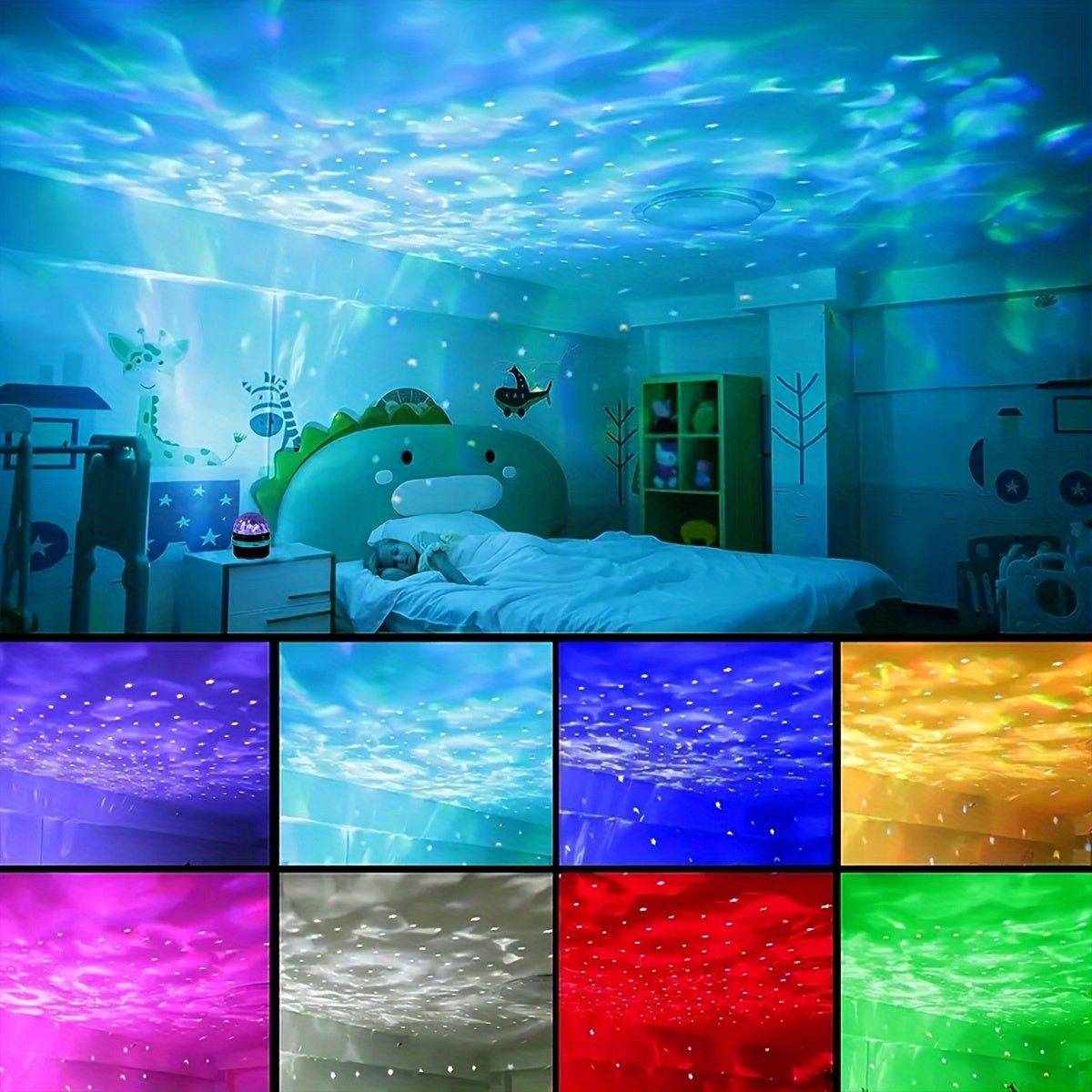 Brighten up your bedroom with a water wave night light for a cozier and more inviting atmosphere! Perfect for bedrooms, game rooms, and makes a great gift for Christmas, Valentine's Day, weddings, birthdays, and more.