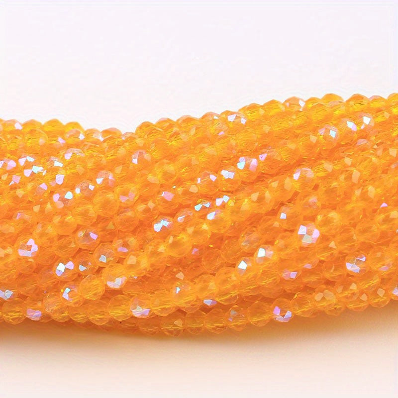 Set of 950/620 pieces of 2mm and 3mm Loose Spacer Faceted Faux Crystal Glass Beads for Making Bracelets and Jewelry