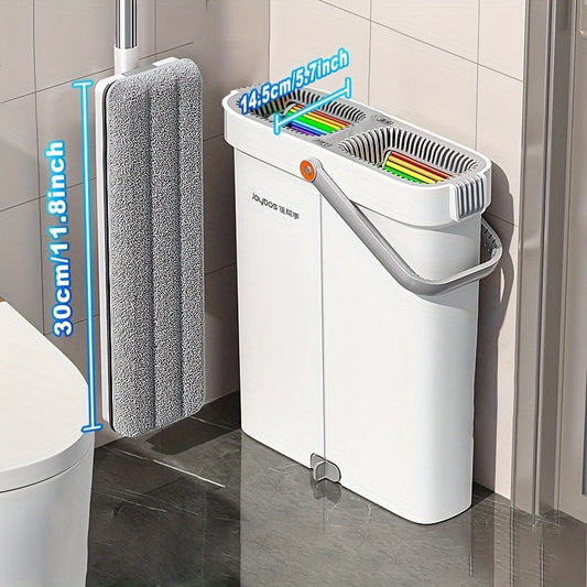 Perfect for gifting this holiday season, the Joybos Ultimate Mop and Bucket Set comes with 2 pads for both wet and dry cleaning. Featuring an easy clean separation system, an extendable stainless steel handle, and a dual-sided scraper for efficient