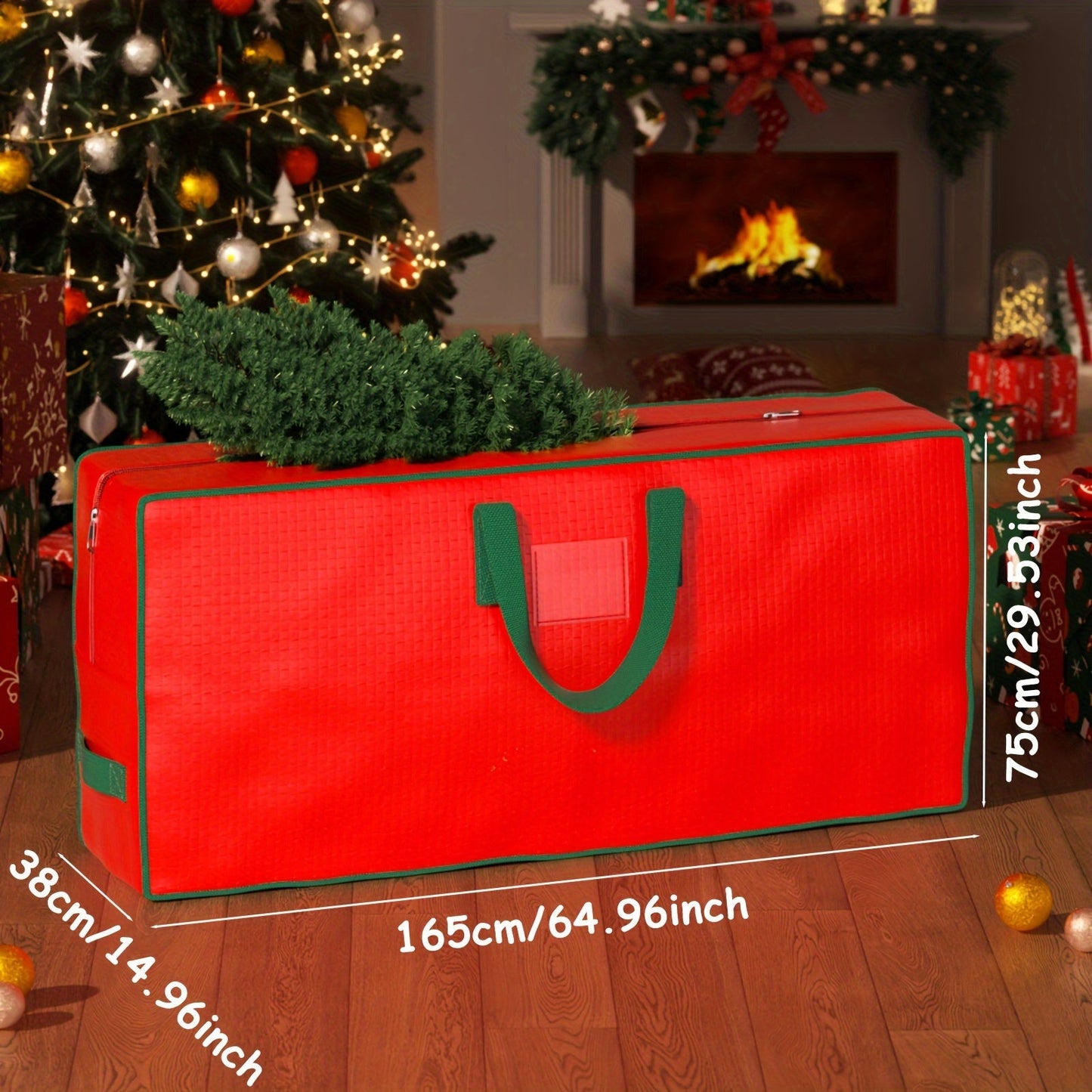 Get organized with the 1pc YOUFEN Large Capacity Storage Bag. Made of durable plastic, this foldable Christmas tree carrier features double handles for easy transport. Weather-resistant and unfinished, this versatile bag can be used independently for