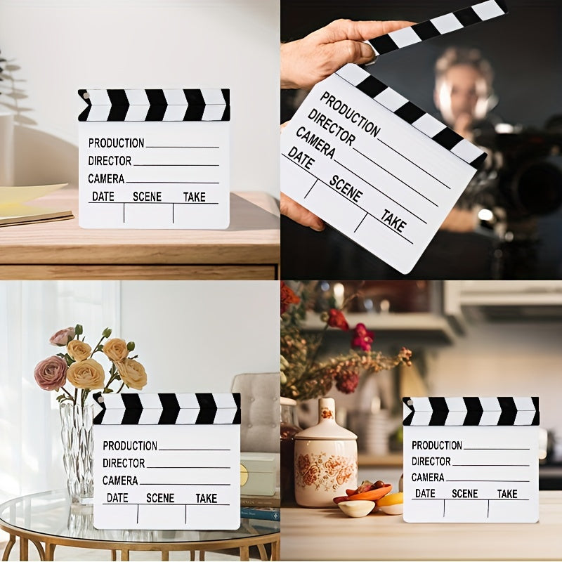 2D wooden clapboard for film directing, dimensions 7.08''x7.87''