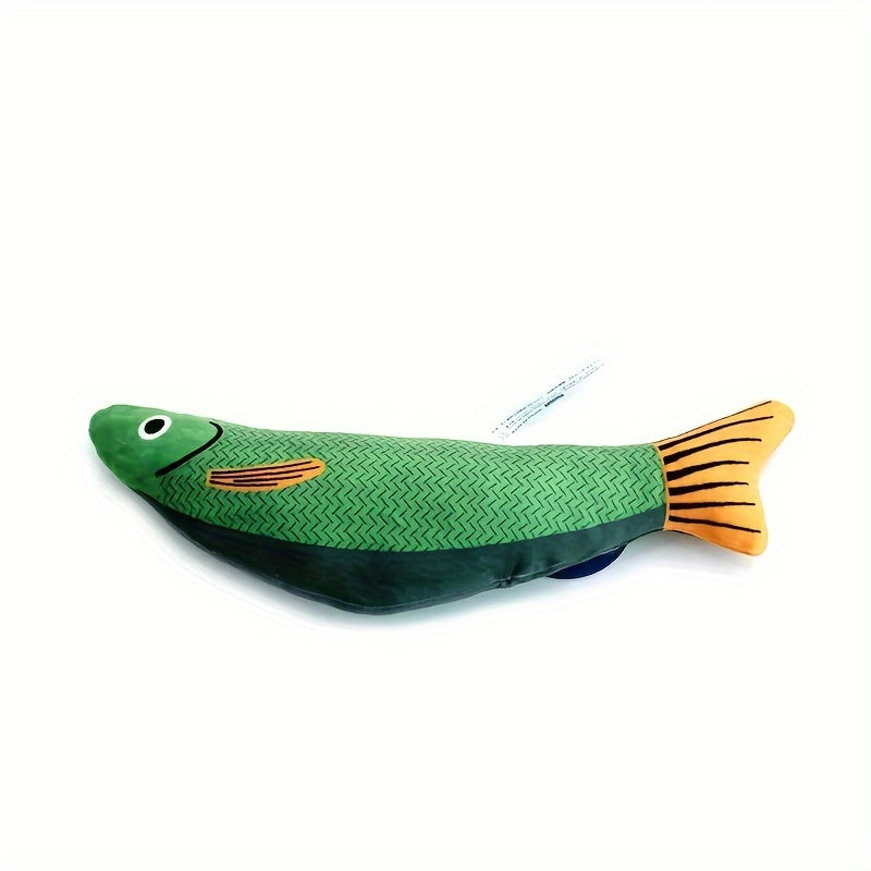 1 or 2 Cat Toy Saury Fish for interactive indoor exercise, with crinkle sound and soft, durable material.