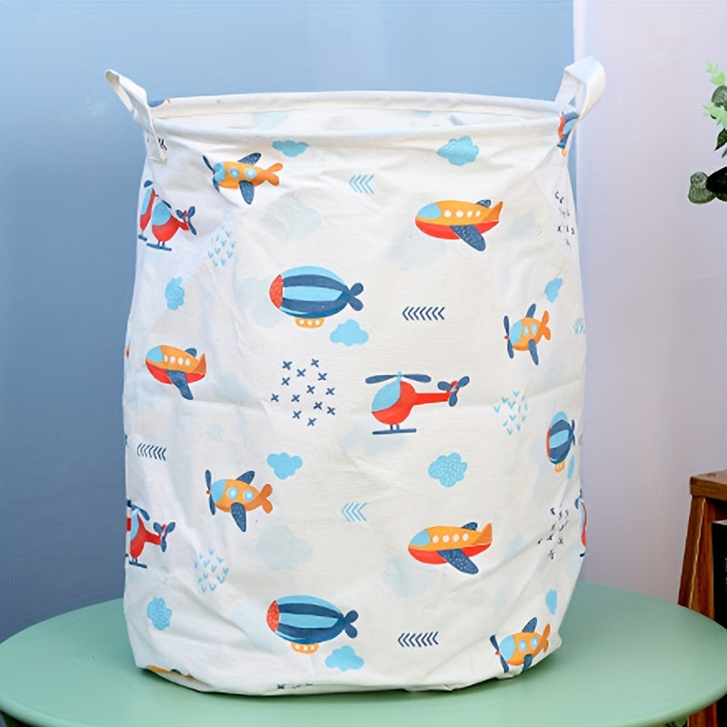 Canvas laundry basket with handle, waterproof and foldable for easy storage, perfect for organizing clothes in your home. Large and lightweight design ideal for home room storage. A great gift for Halloween or Christmas.