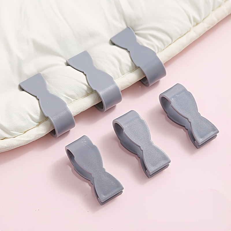 Polypropylene Comforter Clips Set of 6 - Secure Duvet Cover Fasteners, Easy-to-Use Quilt Snap Clamps, Non-Slip Bed Sheet Holders for Home Use