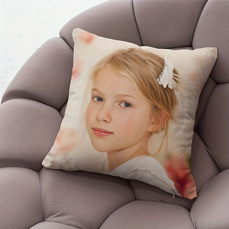 Create your own DIY custom sofa cushion with a personalized photo pillow. This modern minimalist design is made from high-quality polyester and is perfect for adding a personal touch to your nursery or home decor.