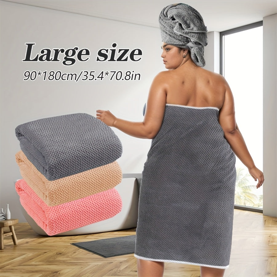 Soft microfiber towels, 88.9cm x 177.8cm, quick-dry, absorbent, lightweight. Ideal for shower, beach, pool.