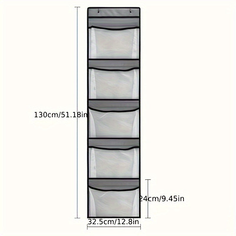 Introducing Amazon's latest product: The Liner Five Skeleton 5 Grid Pocket Underwear Storage and Organization Large Size Non-woven Storage Hanging Bag.