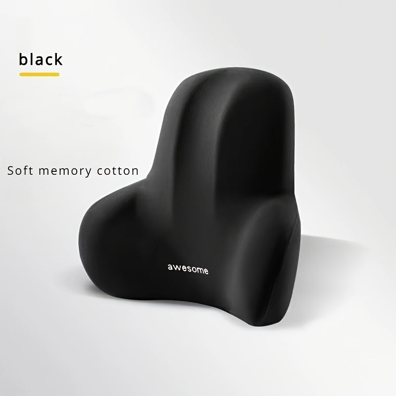 Memory Foam Chair Cushion Set with ergonomical design, hand washable, ideal for office and home use, in black color.