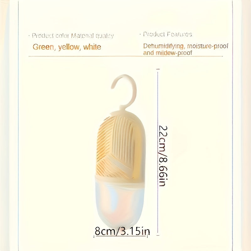 Get a 3-piece set of Wardrobe Dehumidifiers with Desiccant Supply that includes a strong hanging dehumidifier and air freshener. Perfect for protecting against moisture in cabinets and wardrobes, especially in small areas. Fulfill your desiccant supply