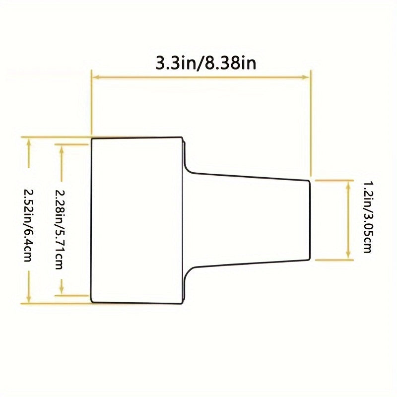 Universal Shop Vac Hose Adapter Fittings Set - Includes 2 Adapters for 2-1/2 Inch Hose to Fit 1.5 and 1.25 Inch Hoses, Compatible with Shop Vacuum Attachments and Accessories