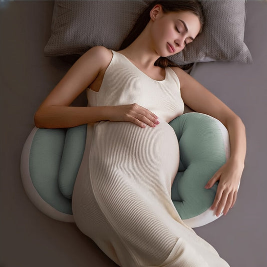 Versatile U-Shaped Maternity Pillow made with Medium Soft Polyester Fiber for Pregnancy Comfort, Provides Back Support and Side Sleeping Cushion for Pregnant Women 14+, A Multi-Functional Sleep Aid Accessory for Expecting Mothers