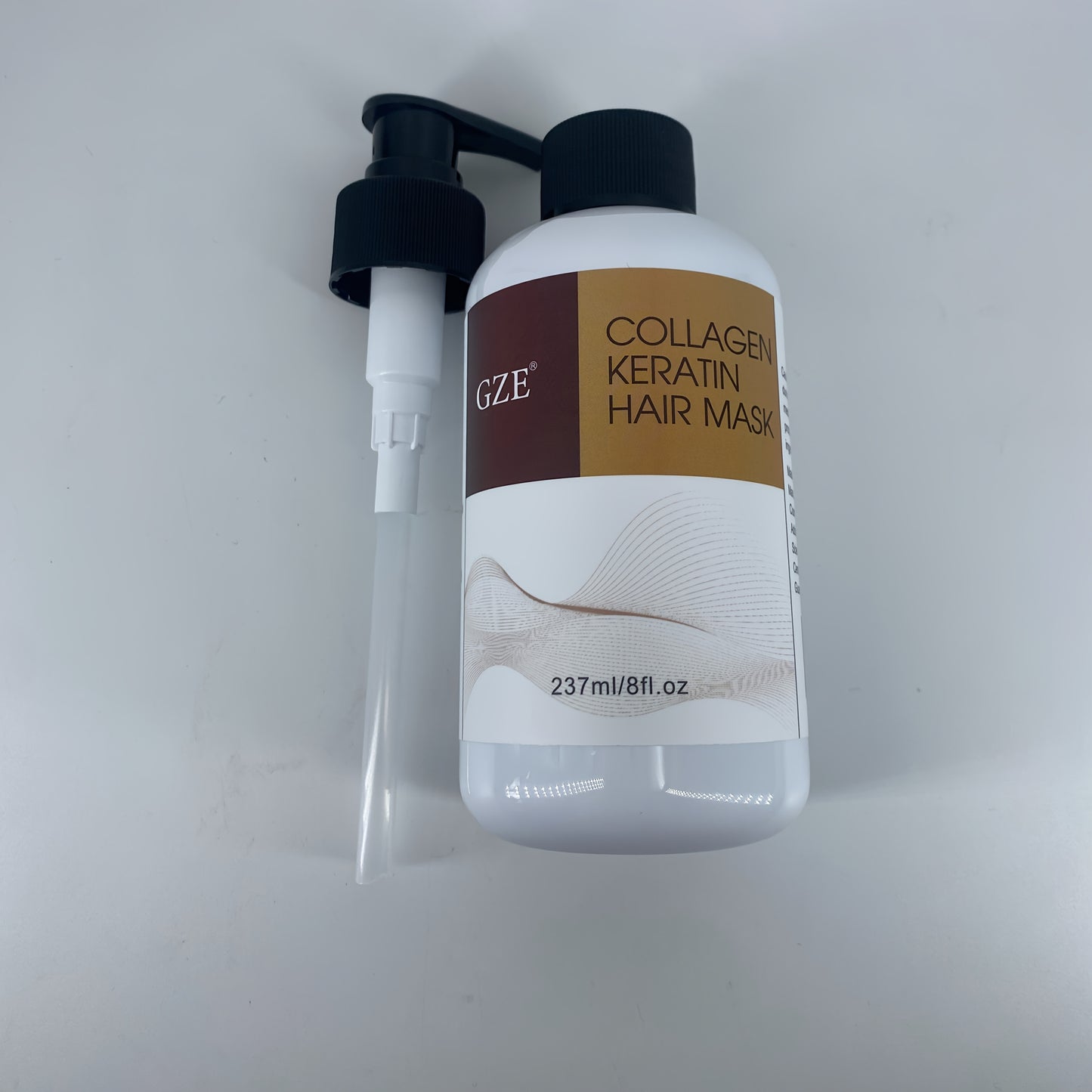 Маска для волос GZE Collagen Keratin глубоко увлажняет сухие волосы с помощью масла арганы, кокосового масла и масла ши.