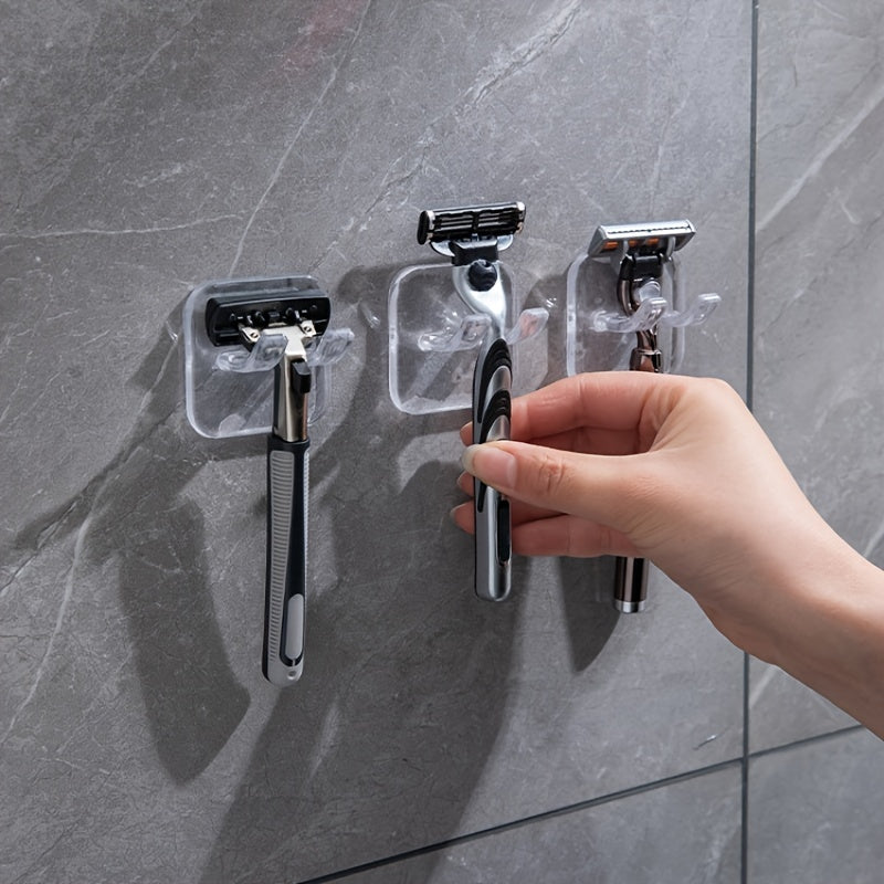 2 Self-Adhesive Razor Holders for Shower, Easy to Install, Waterproof, Contemporary Style