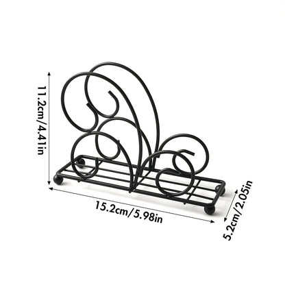 Classy napkin holder with vertical semi-circle design, ideal for kitchen and dining spaces in cafes and hotels.