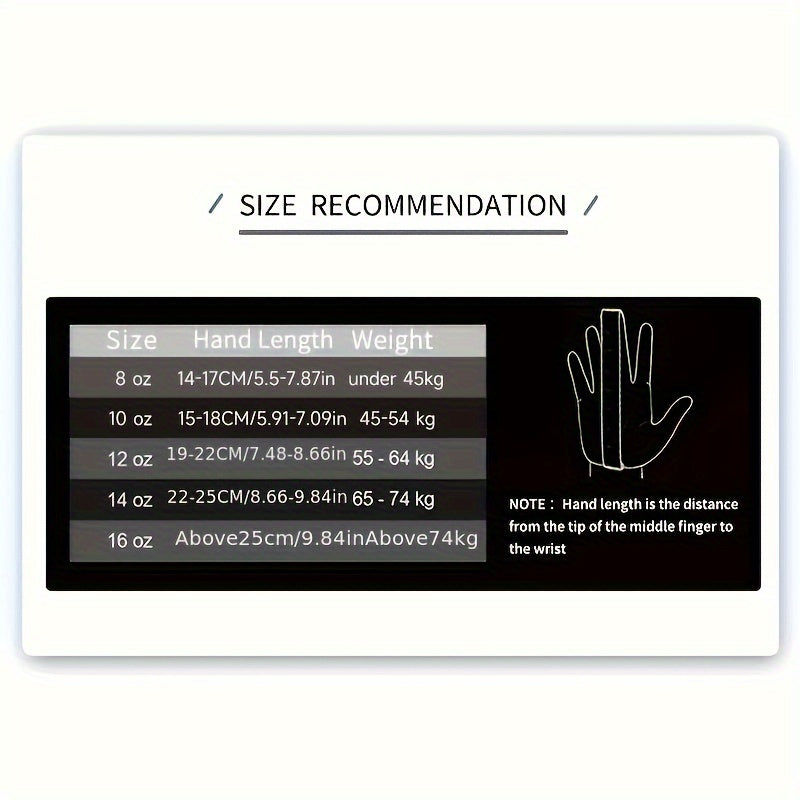 Boxing gloves in 10, 12, 14, and 16 oz made of faux leather for various combat sports training.