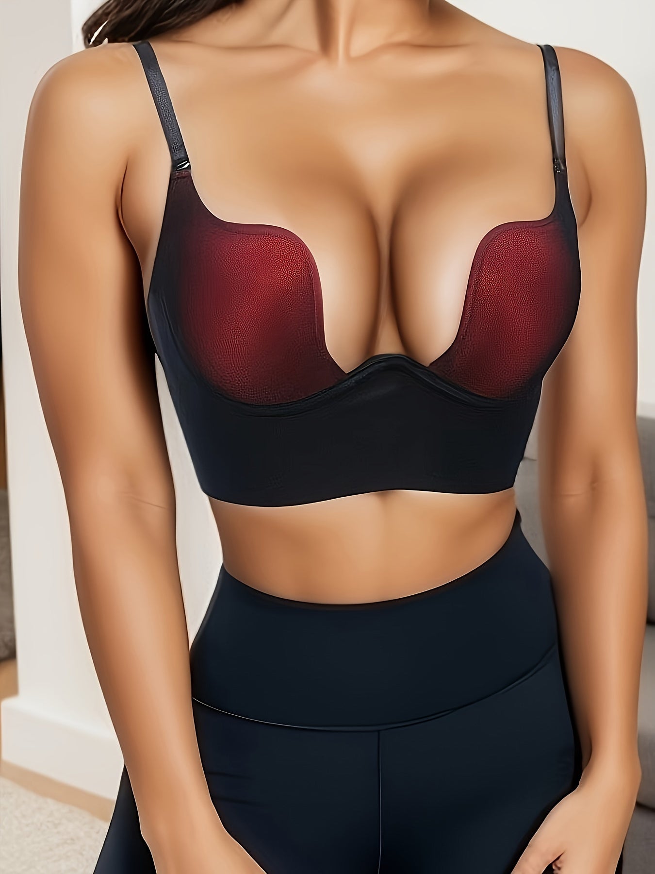 Stylish U-Shaped Bra with Seamless Back Design