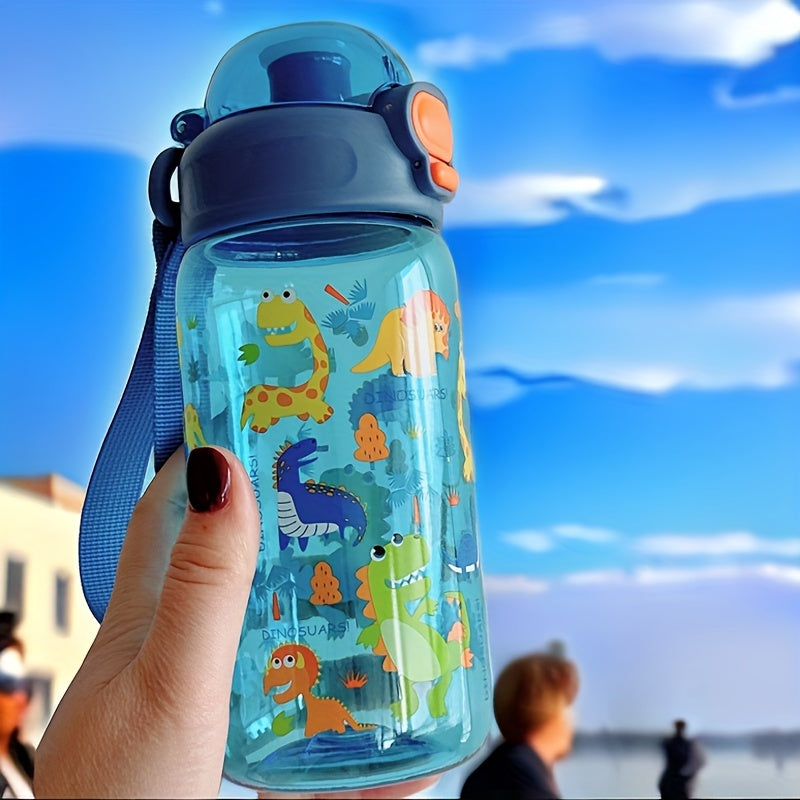 2 packs of 20oz thermal transfer cartoon pattern water cups with portable handles, perfect for home, outdoor activities, and gifts.