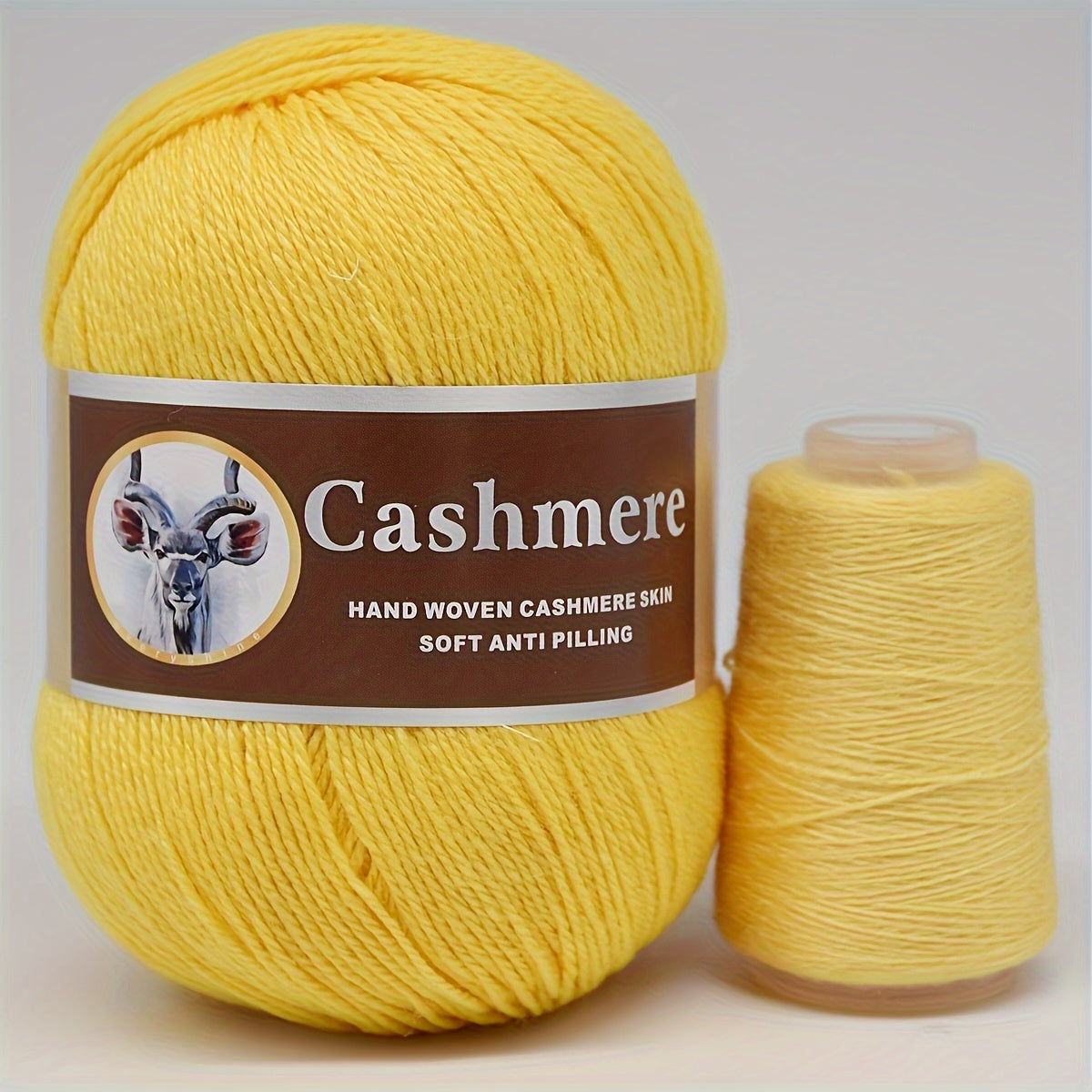 5 hand-woven cashmere blend yarns, 70% pure cashmere, 320m/350yd each in large (50g) & small (20g) skeins. Soft, anti-pilling for crochet & knitting. Ideal for scarves, sweaters, shawls in