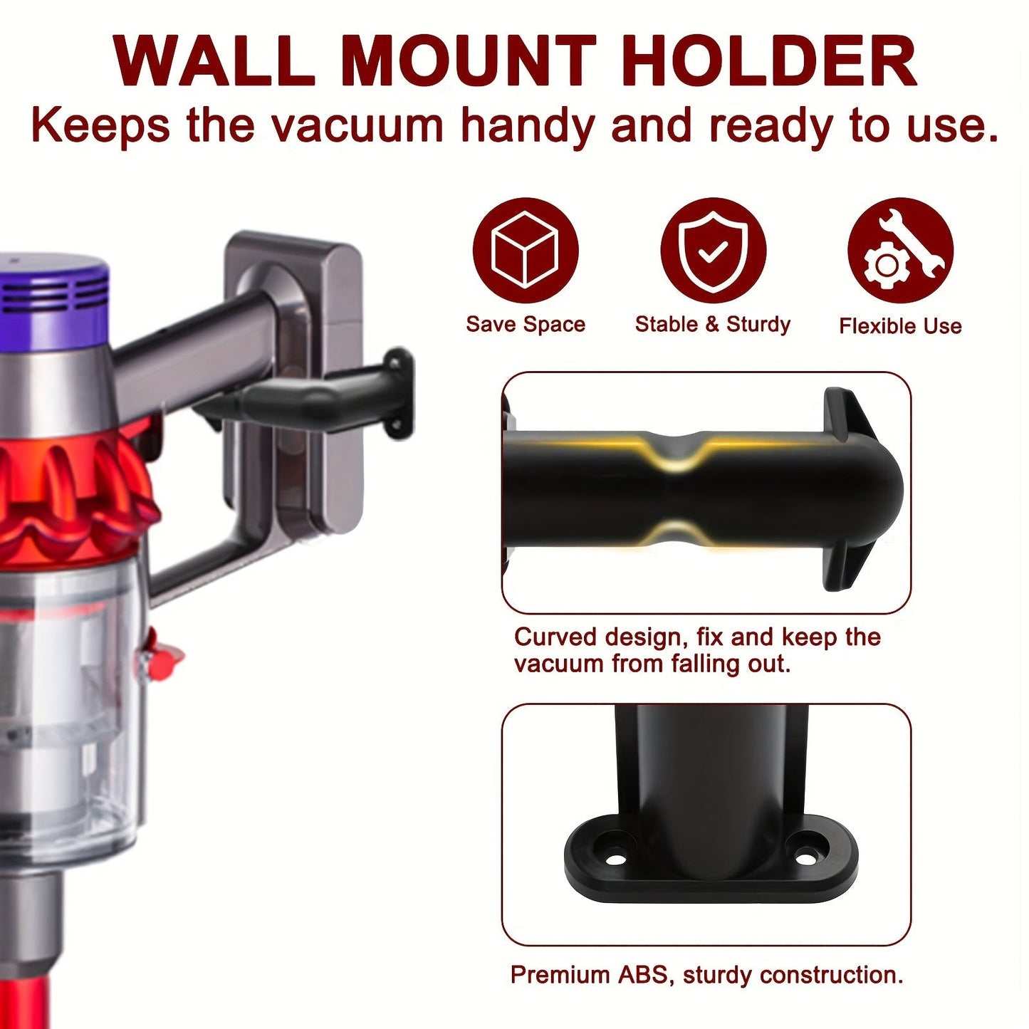 Bracket Docking Station for Dyson Cyclone Animal V10 V11 V12 V15 Vacuum Cleaners and Shark IX141 IZ562H IZ682H IZ462H Cordless Stick Pet Vacuum Holder