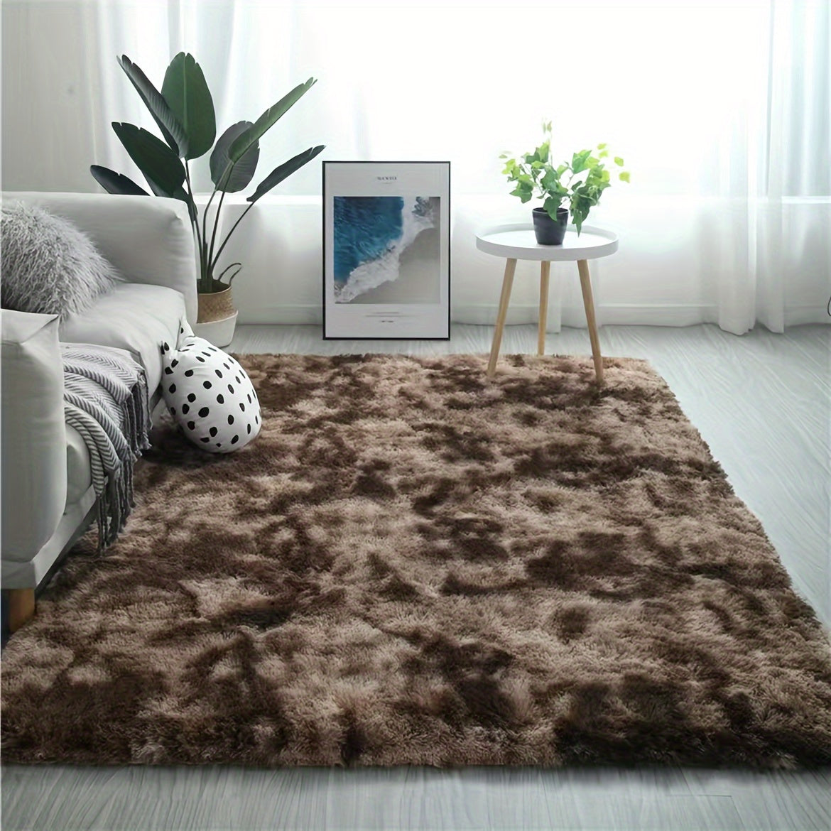 Plush and Cozy 4.01cm Thick Anti-Slip Tassel Shaggy Carpet with High Density for Bedroom, Entryway, or Hallway