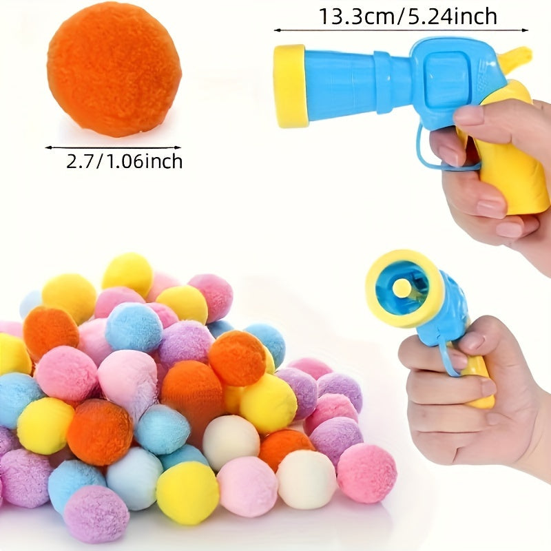 Quiet launch ball toy for cats and dogs, made of plush material - suitable for all breeds, non-electric, battery-free, ideal for stimulation and play.